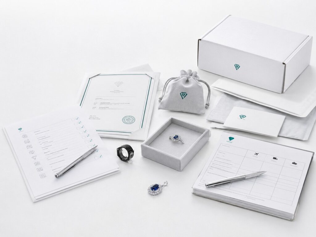Quality review, documentation, protective packing and shipment preparation for B2B jewelry projects
