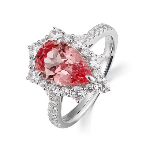 Padparadscha lab-grown sapphire ring option for finished jewelry production