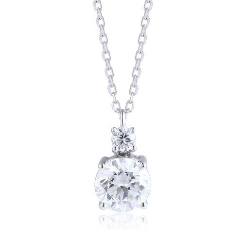 White lab-grown diamond pendant option for finished jewelry production